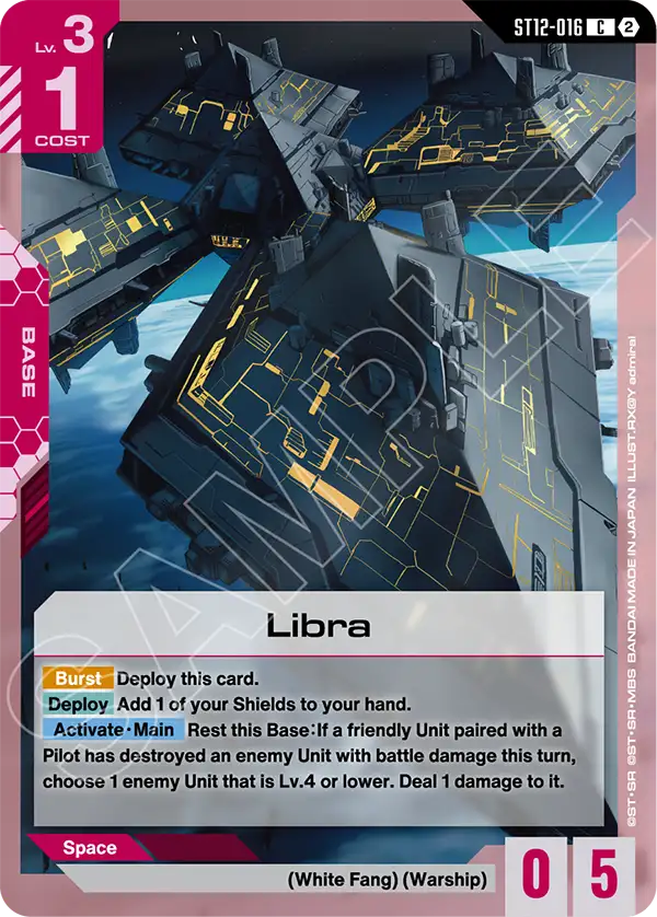 Libra Gundam Card Game card