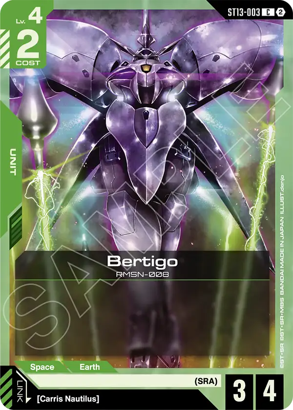 Bertigo Gundam Card Game card