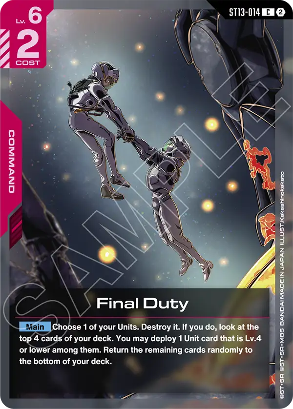 Final Duty Gundam Card Game card