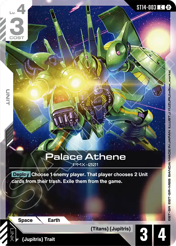 Palace Athene Gundam Card Game card