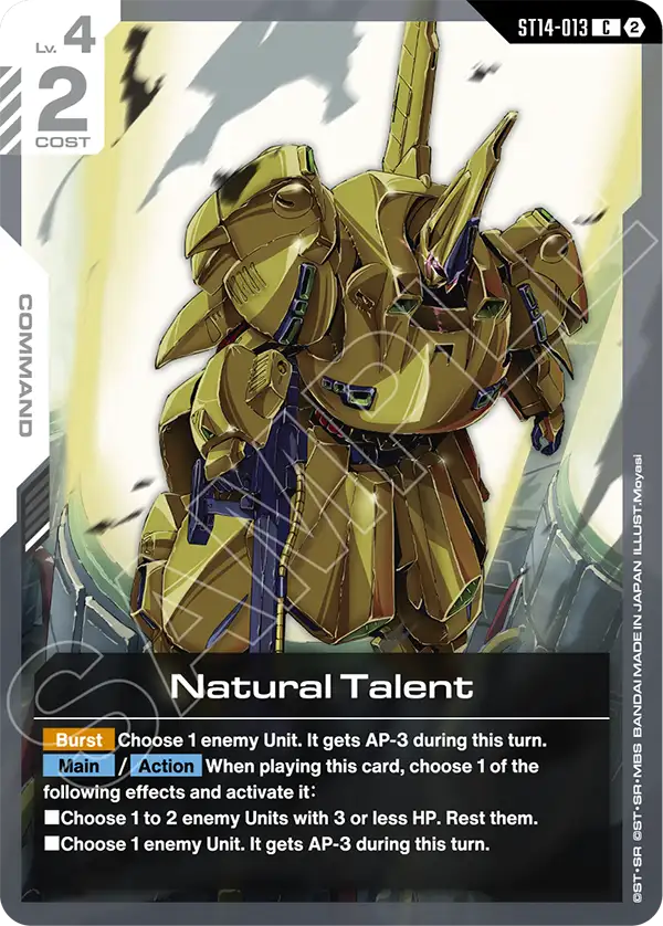 Natural Talent Gundam Card Game card