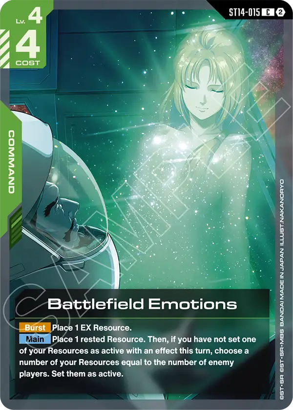 Battlefield Emotions Gundam Card Game card